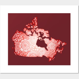 Mandala Map of Canada Posters and Art